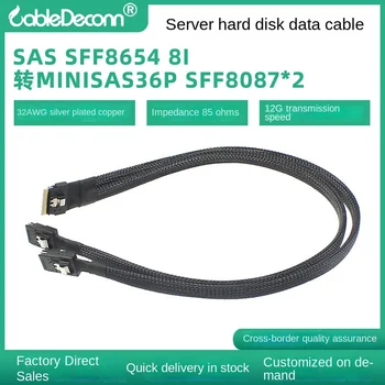 SAS SFF8654 8I 2 Minisas36P SFF8087 Jungiamasis Kabelis Serverio Kietojo Disko Duomenų Kabelis