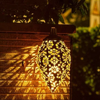 Saulės energija Varomas LED Maroko Kabinti Žibinto Šviesą Maroko Modelio Projekcijos Lempos Lauko Sodo Dekoro Fairy Light Kit
