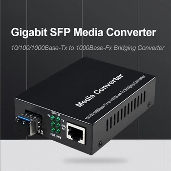 SFP Pluošto RJ45 Media Converter Metalo SFP Pluošto Konverteris SFP 10/100/1000M Ethernet Converter siųstuvas-imtuvas Suderinamas su