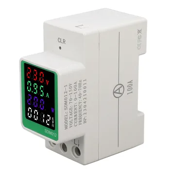 Skaitmeninis Energijos Skaitiklis AC70-150 V visos Funkcinės Duomenų Atminties LED Spalvotas Ekranas Digital Voltmeter Ammeter Didelis Tikslumas Namų