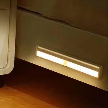 Spalvinga LED Kabineto Šiltai Balta Šviesos Ryškumas Reguliuojamas Laikas Veikti Magnetinio Spinta Lemputė su Nuotolinio Valdymo naktį