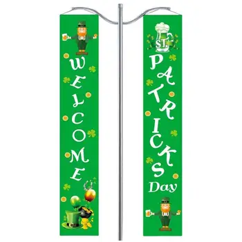 St Patriko Diena Dekoro St. Patrick 's Day Lauko Reklama, Dekoracijos Airijos Sėkmės Diena Saint Patrick' s Day Ženklas Kabo Vėliava Durų