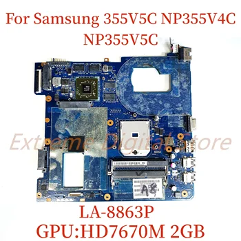 Tinka Samsung 355V5C NP355V4C NP355V5C nešiojamas plokštė LA-8863P su GPU: HD7670M 2GB 100% Testuotas, Pilnai Darbo