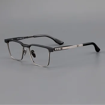Trumparegystė skaityti moterų asmeninį akiniai retro akiniai, rėmeliai vyrų 2023 aukščiausios kokybės gryno titano pusę kadro, optiniai akiniai