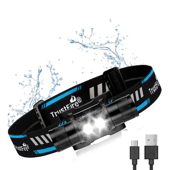Trustfire H5R Led Žibintai 18650 baterija USB Įkrovimo priekinis žibintas 600lm Dual Galvos Žibintuvėlis Žibintai Žvejybos, Medžioklės Stovykla