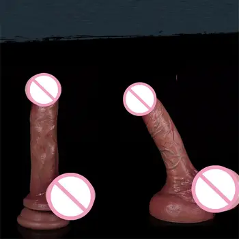 Trykšti Varpos dildo silicio Dirbtinės varpos, sėklidžių Seksuali moteris apačioje, vyras penis ne vibratorius vaginete tik karšta