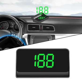 Universalus Automobilių HUD GPS Head Up Display Spidometras Odometras Automobilių Skaitmeninis Greičio Pakeitimas KM/H Žalia Head-up Ekranas