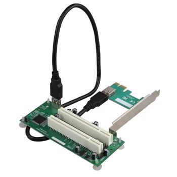 USB Kabelis, Desktop PCI-Express PCI-E PCI Adapter Card Pcie Dual Pci Lizdą Plėtros Kortelę ar USB 3.0 Pridėti Kortelės Konverteris