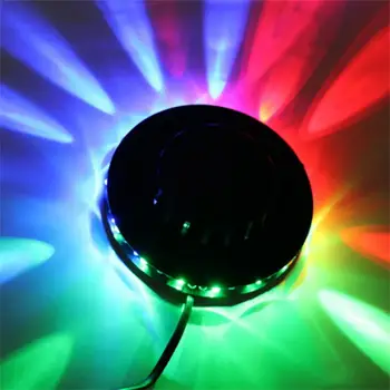 USB RGB Grupė, Šviesos, Garso Aktyvuotas Sukasi Disco Šviesos diodų (LED) Kamuolys Etapo Poveikį Blykstės Lempos KTV Baras Šalis Dekoro Apšvietimas