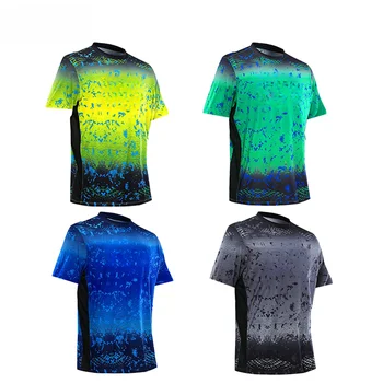 Vasaros Anti-UV Quick Dry Žvejybos Apranga Lauko Sporto Veikia Viršūnes Nešioti Trumpas rankovėmis Žvejybos Marškinėliai