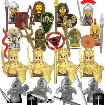 Viduramžių Simbolių, Statyba Blokai Romos Karius Spartiečiai Herojai Elven Guard Faraonų Mumija Nykštukai Kariai Filmą Lėlės Plytos
