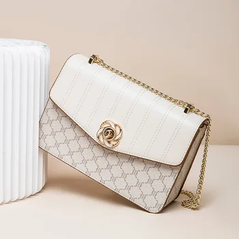 XZAN moterų rankinės oda dizaineris peties bagOne peties pažasties grandinės, krepšys, Šviesos, luxurysquare maišelį odos krepšys
