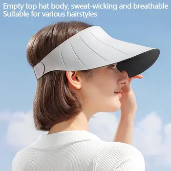 YFASHION OUTOODR Moterų Vasaros Saulės Skrybėlę Orui Reguliuojamas Anti-ultravioletinių Platus Kraštų Saulės Bžūp Tuščias Viršuje Skydeliai