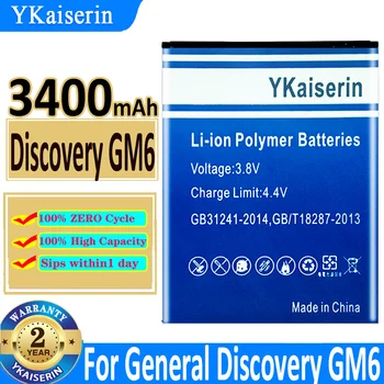 YKaiserin Baterija 3400mAh Bendrojo Discovery GM6 GM 6 Mobiliojo G004 Bateriją Bateria