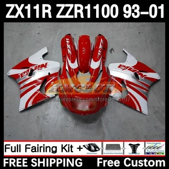ZX11 Už KAWASAKI NINJA ZX-11R ZZR 1100 ZX 11 11R 119No.60 ZZR1100 ZX11R 93 94 95 96 97 1998 1999 2000 2001 Lauktuvės balta raudona