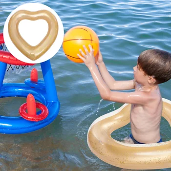 Širdies Formos Maudymosi Žiedas Plūduriuoti Vandens, Vasaros Baseinas Žaislas PVC Vaikams, Žaislai Prekių Paplūdimio Pripučiami Kūdikių