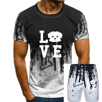 Šuo - Maltos aš Myliu Savo T-Shirt-Black Šunų Mylėtojas T-Shirt-vyriški