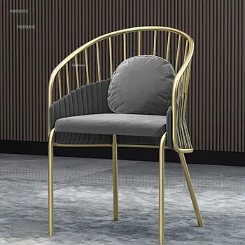 Šviesos Prabanga Kaustytomis Geležies Valgomojo Kėdės Modernių Namų Atgal Valgomojo Kėdė Kūrybos Dizaineris Restoranas Kėdė Vieną Foteliai