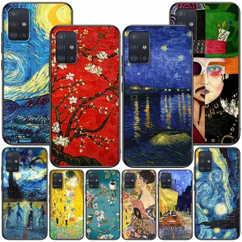 Žvaigždėtą Naktį Van Gogh Atveju, Samsung Galaxy A53 5G A12 A13 A52 A02s A22 A51 A54 A11 A32 A13 A52s A72 A03s Silikono Telefono Dangtelį